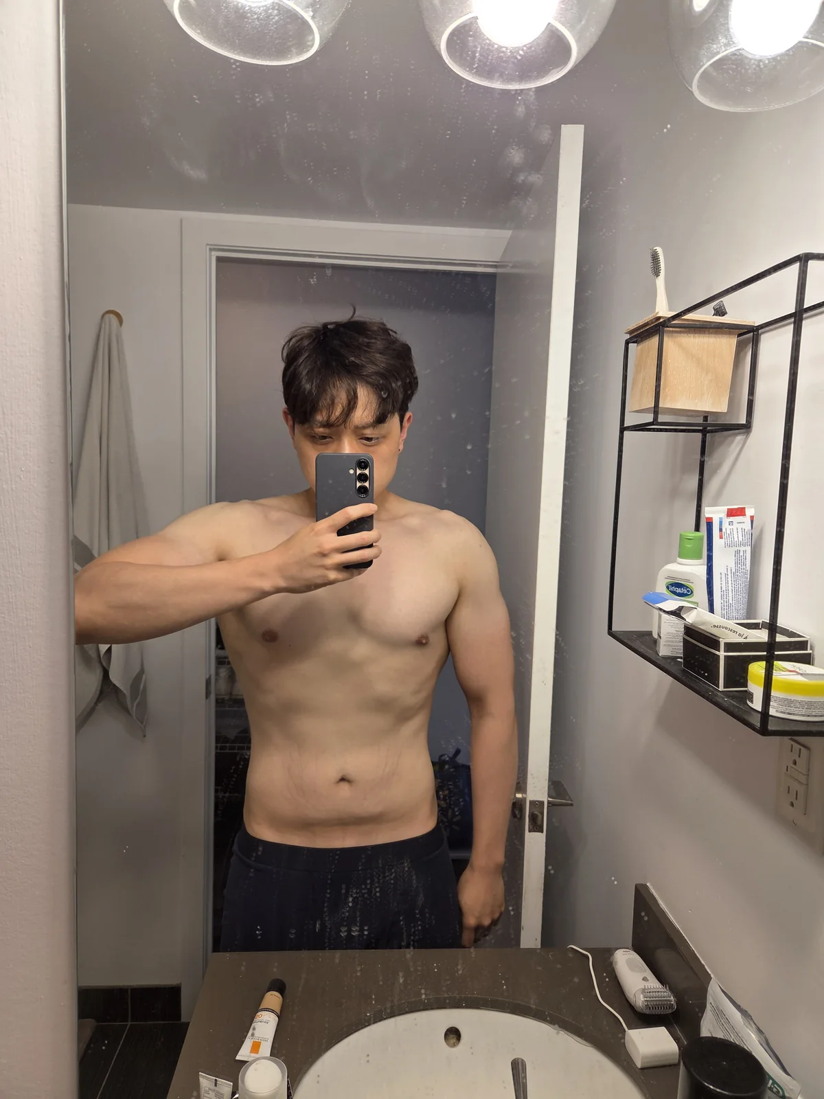 Founder mirror check-in after a diet slip